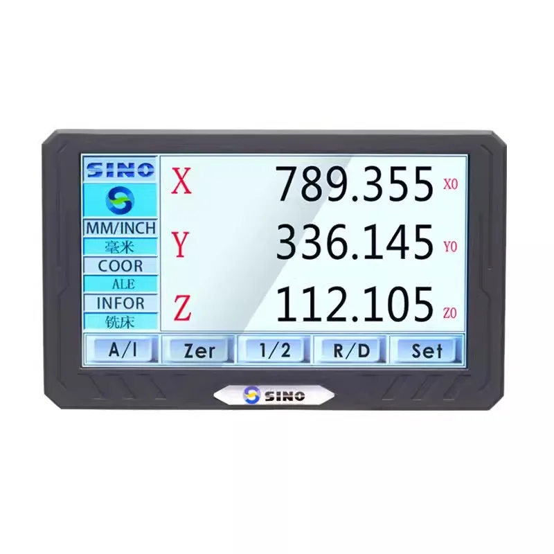 

SINO 3-осевой ЖК-дисплей с полным сенсорным экраном и цифровым считыванием, 2 шт., линейная шкала, решетка, стеклянная линейка для фрезерного токарного станка, инструмент SDS200S
