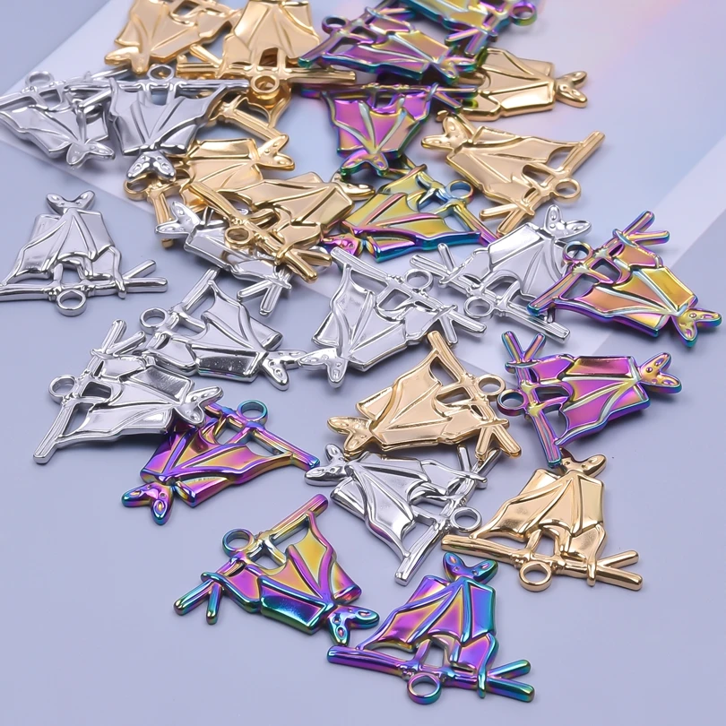 

5pcs Animal Bat Stainless Steel Charm Fashion Gold Color Pendants Accessories Jewelry Making DIY Necklace Earrings Craft Supplie