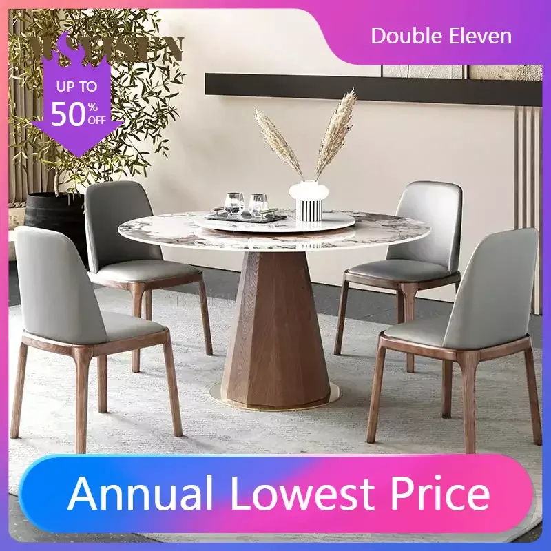 

Kitchen Center Dining Table Rotating Turntable Modern Console Simple Personalized Dining Table Table A Manger Home Furnitures