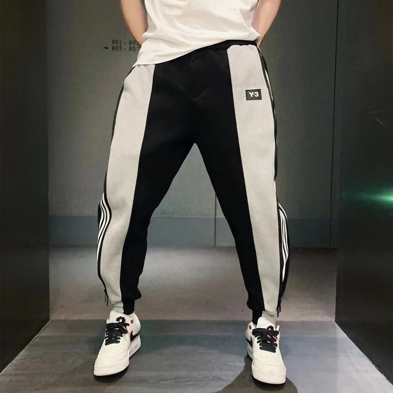 

Y3 Yohji Yamamoto 23AW новые стильные осенне-зимние плюшевые повседневные мужские и женские спортивные брюки на молнии