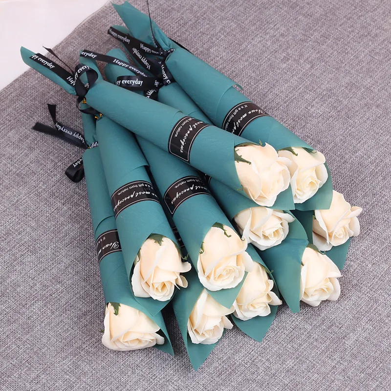 

10/5Pcs Soap Rose Bouquet Valentines Day Gift for Fridend Wedding Bouquet Home Decorations Holding Artificial Rose Flowers