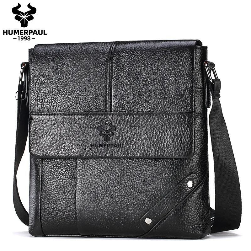 Сумка кросс-боди HUMERPAUL Мужская повседневная сумка из натуральной кожи