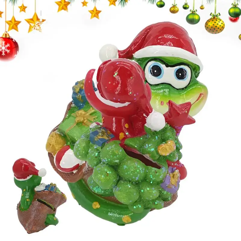 Милый банк экономии денег из смолы Рождественская банка для монет в виде змеи