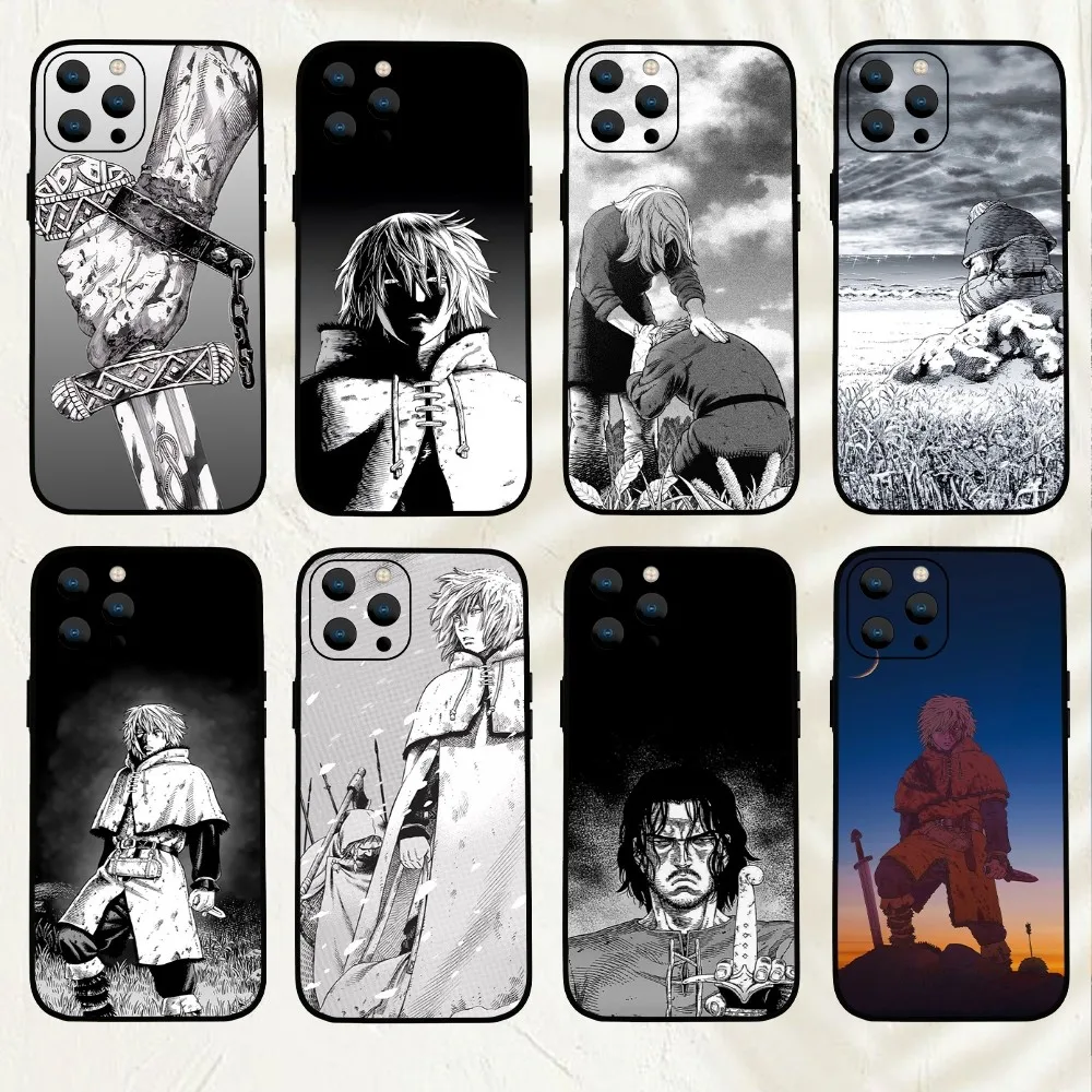 Чехол для телефона манга V-Vinland Sagas iPhone Mini 11 12 13 14 15 Pro XS Max X Plus SE XR