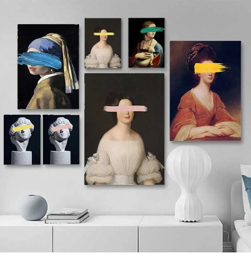 Художественные принты, настенные картины для домашнего декора, девушка с жемчугом, серьги, холст, картины, репродукции, знаменитая картина