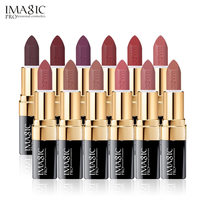 IMAGIC Charming Lipstick Moisturizer Lips Smooth Lip Stick Long Lasting Cosmetic Beauty Makeup 12 Colors |