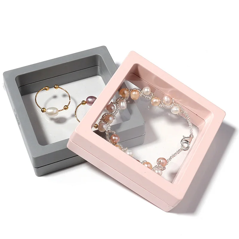 Полиэтиленовая пленка 7x7x2 см коробка для хранения ювелирных изделий упаковочная