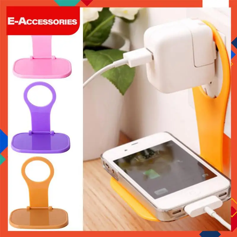

2/4/6PCS Portable Charging Holder Folding Charge Hanger Rack Wall Charger Adapter Mobile Phone Charging Stand Storage Organizer