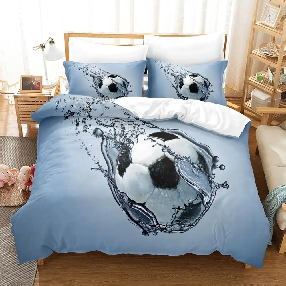 

New Football Bedding Set Single Twin Full Queen King Size Sports Enthusiasts Fans Bed Set Aldult Kid Kawaii Duvetcover Sets 009