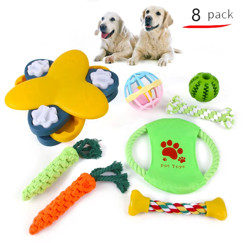 

6PCS/set Dog Toys Pet Chew Soft Toy Toys for Dog Chewing Toys for Dog Outdoor Teeth Clean Plush Toy for Big Dog Pug Supplies