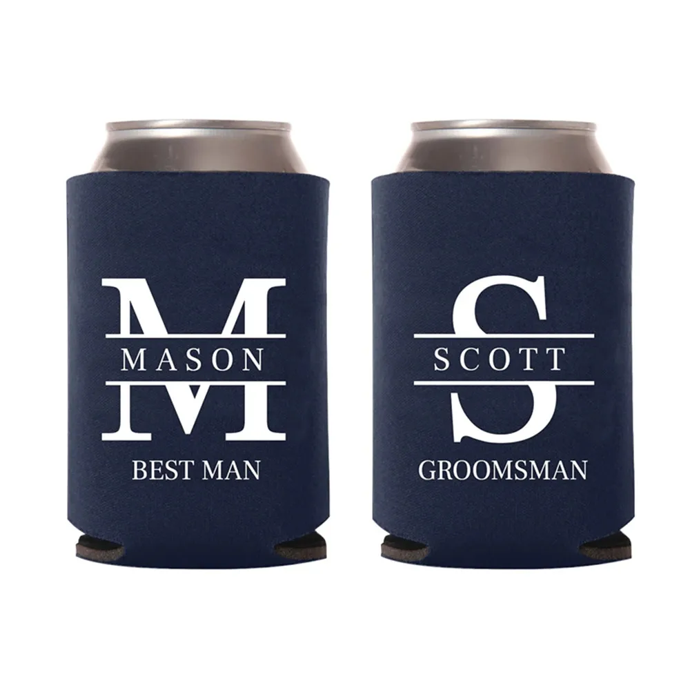 Best Man, Groomsman Can Coolers, Best Man Proposal Beer Huggers, Groomsman Proposal Beer Hugger, Personalized Can Cooler for Gro