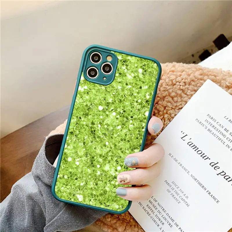 Shining Glitter Sequins Phone Case for iPhone 14 11 12 13 Mini Pro Max 8 7 Plus X XR XS MAX Translucent Matte Cover