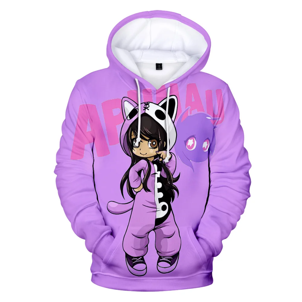 

Kawaii The Newest 3D Aphmau Hoodies Sweatshirts Men Women Hoodie Fashion Autumn 3D Comic Y2K Boys Girls Pullovers Anime Kids Top