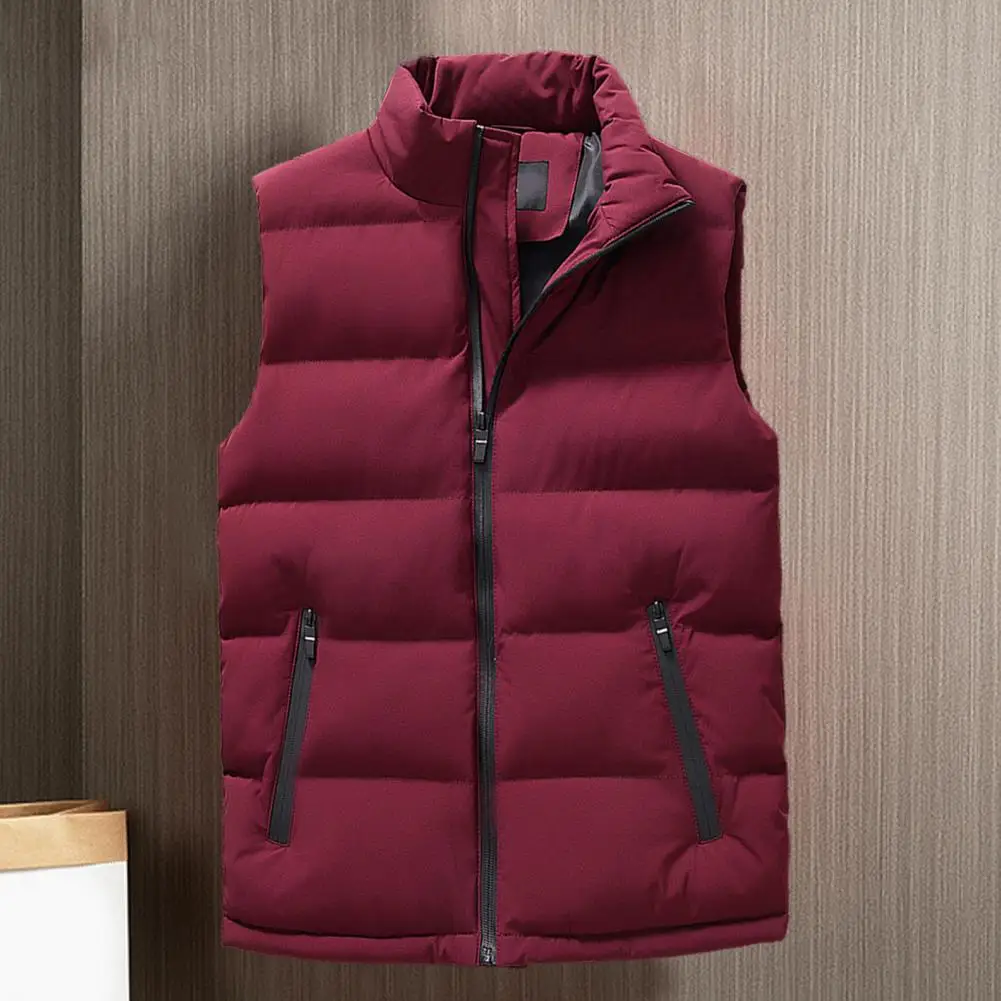 

Popular Men Vest Thick Breathable Coldproof Thickened Sleeveless Jacket Skin-Touch Waistcoat Streetwear