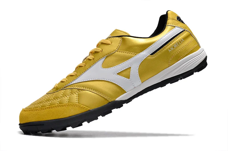 Original Mizuno Creation MORELIA TF M8 Men's Sports Shoes Mizuno Outdoor Sneakers Yellow/White Color Size Eur 40-45
