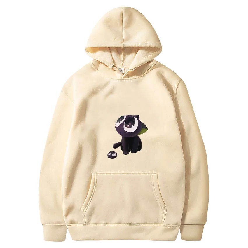 

Детские толстовки с принтом милого кота, кавайная уличная одежда в стиле Харадзюку, спортивный костюм с длинными рукавами и карманами, Пуло...