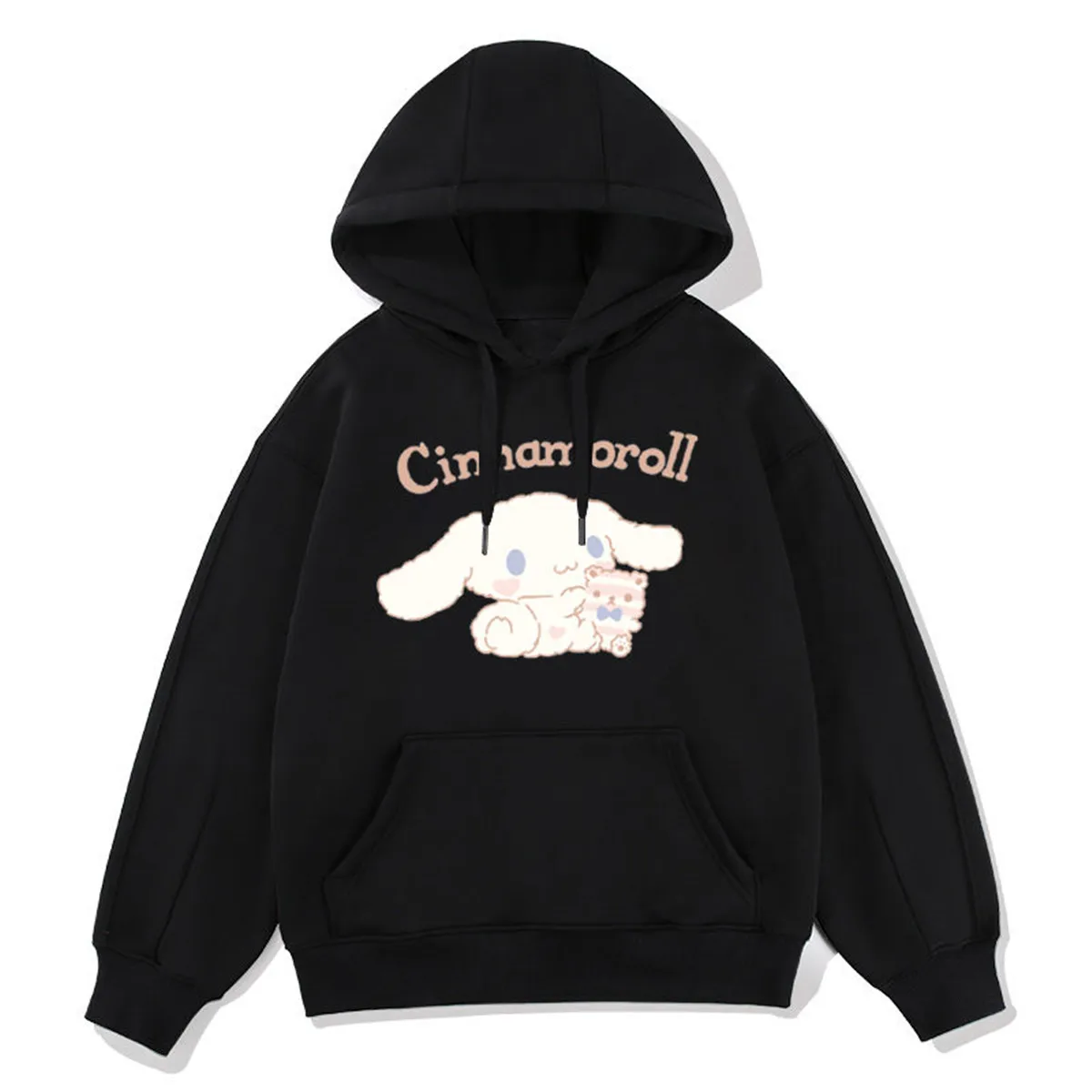 

Black Pullover Hoodie Cool Fashion Oversize Autumn Tops Cute Winter High Street Sweatshirt Women Clothes Hooded Hoodie Girls