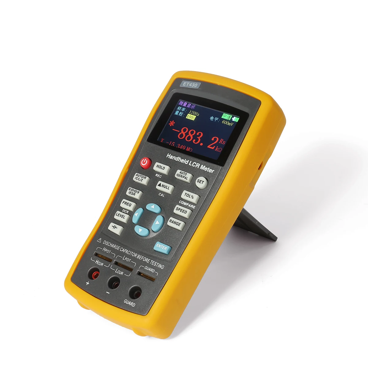 

Цифровой мостовой тестер HandheldLCR ET430 lcr, измеритель высокой точности, цифровой мультиметр 0.2% lcr, ручной измеритель