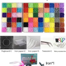 2.6mm Mini Hama Beads PUPUKOU Beads For Kids Craft Fuse Beads Puzzle  template Patterns perler