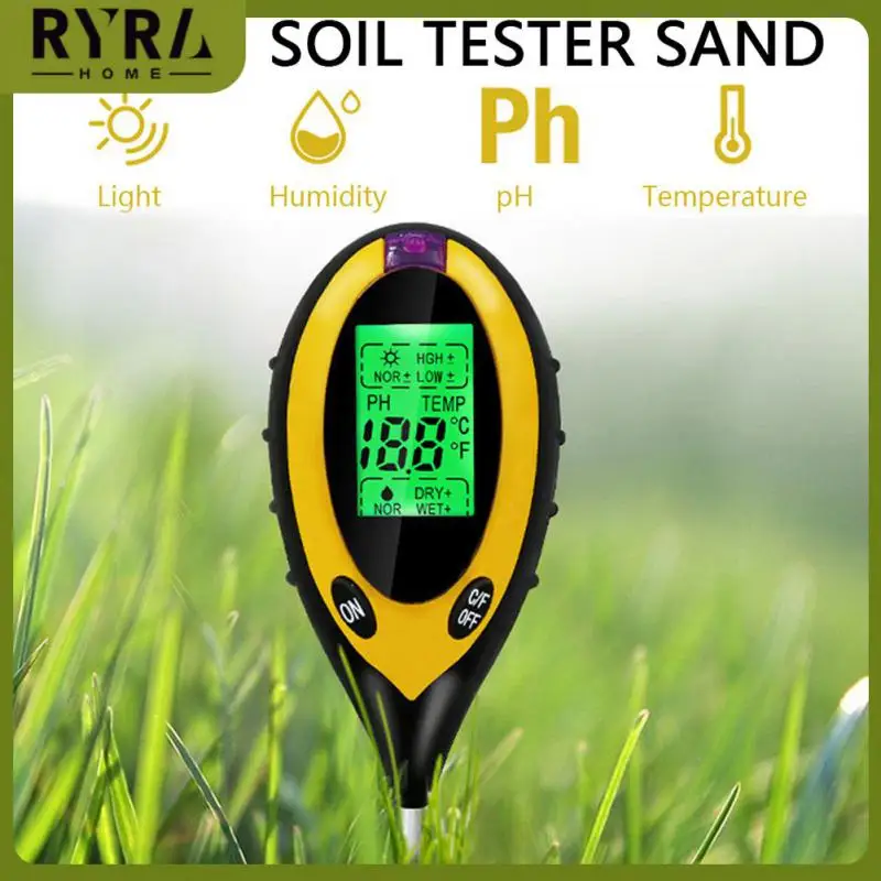 

Moisture Acidity Tester For Gardening Plants Farming 4 In 1 Soil Ph Tester Digital Lcd Display Moisture Monitor Sunlight Tester