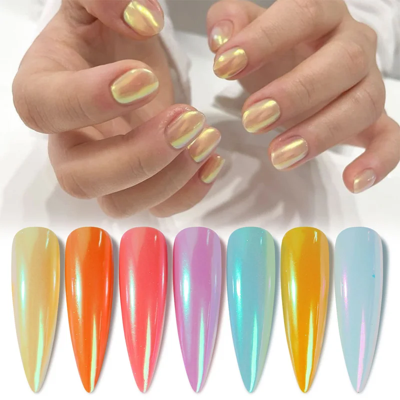 

Nail Mirror Glitter Laser Powder Metallic Dust Metal Effect Glitter Nail Art UV Gel Polish Chrome Flakes Dust 1Box
