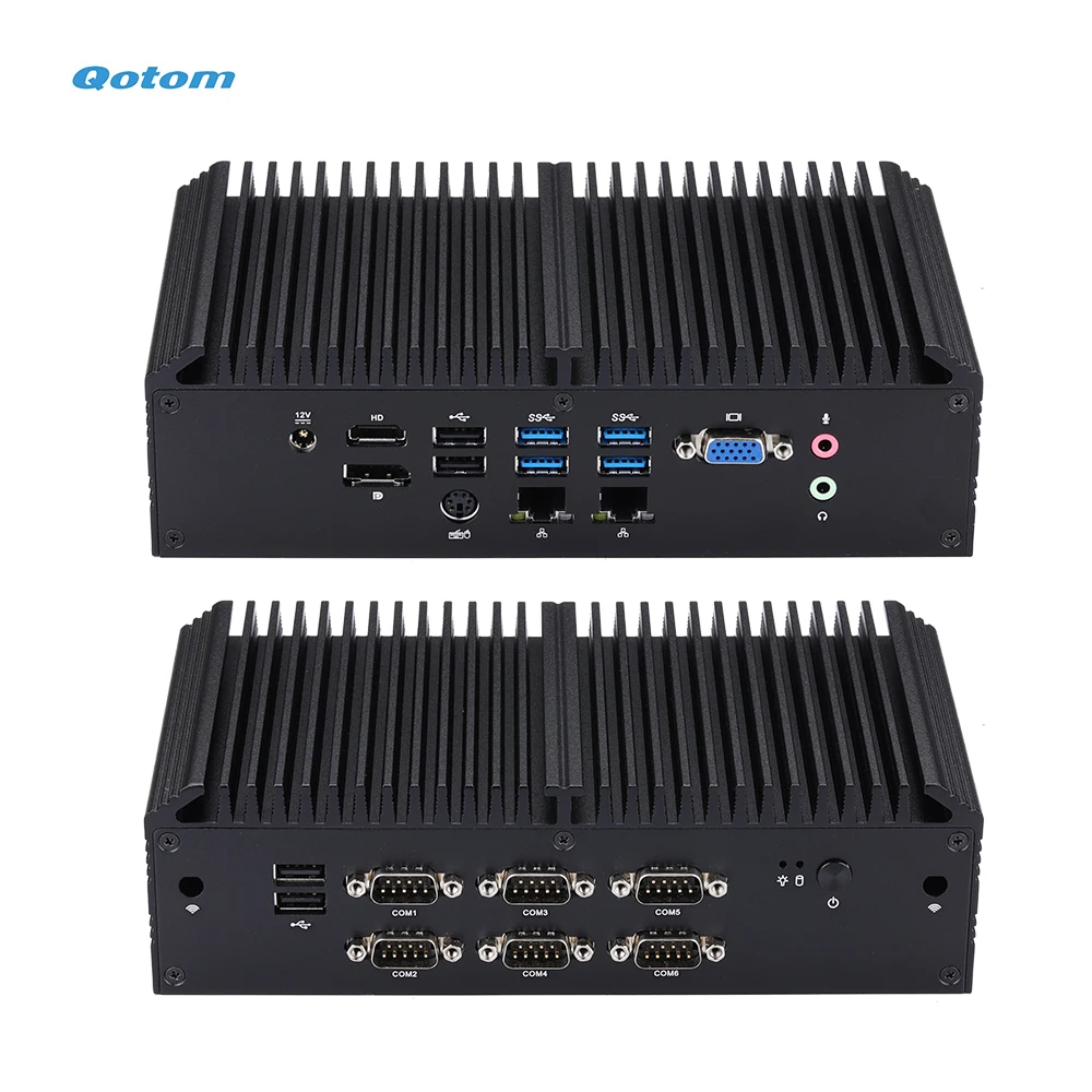 

Q1030X С Core i3-8145U процессор двухъядерный 2,1 ГГц до 3,9 ГГц Qotom безвентиляторный мини промышленный ПК Core i3