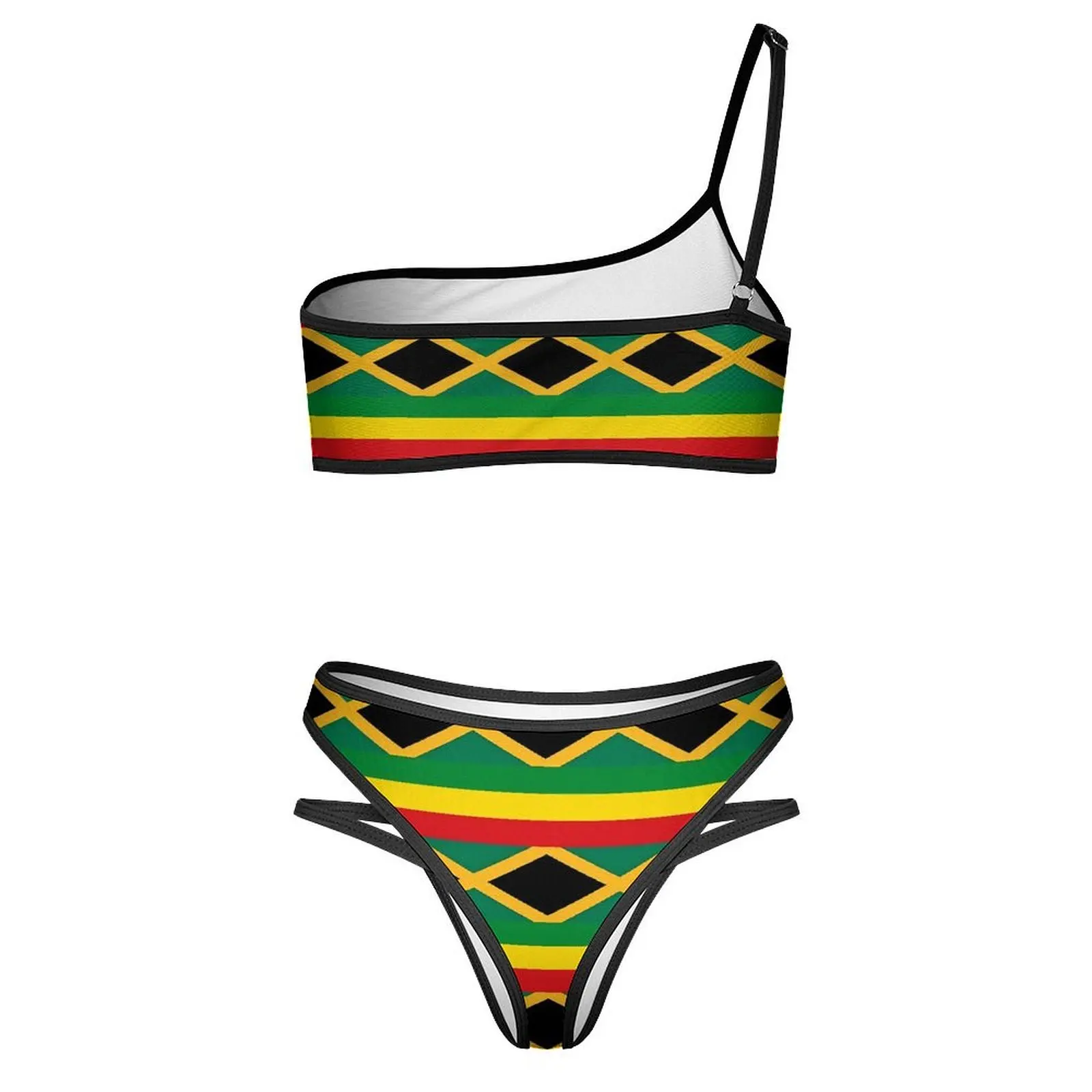 Комплект бикини с принтом флага Ямайки сексуальный купальник-стринги флагом