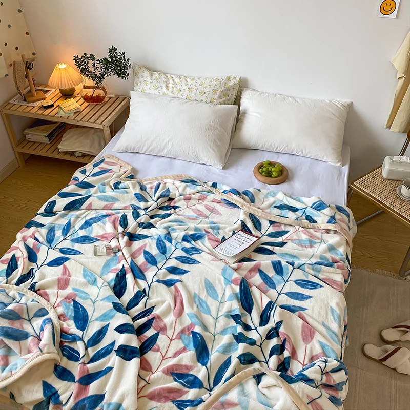 

Thick Fleece Blanket Double Warm Nordic Winter Fluffy Adult Luxury Comfy Plush Blanket Sofa Mantas De Cama Home Textile DG50TZ