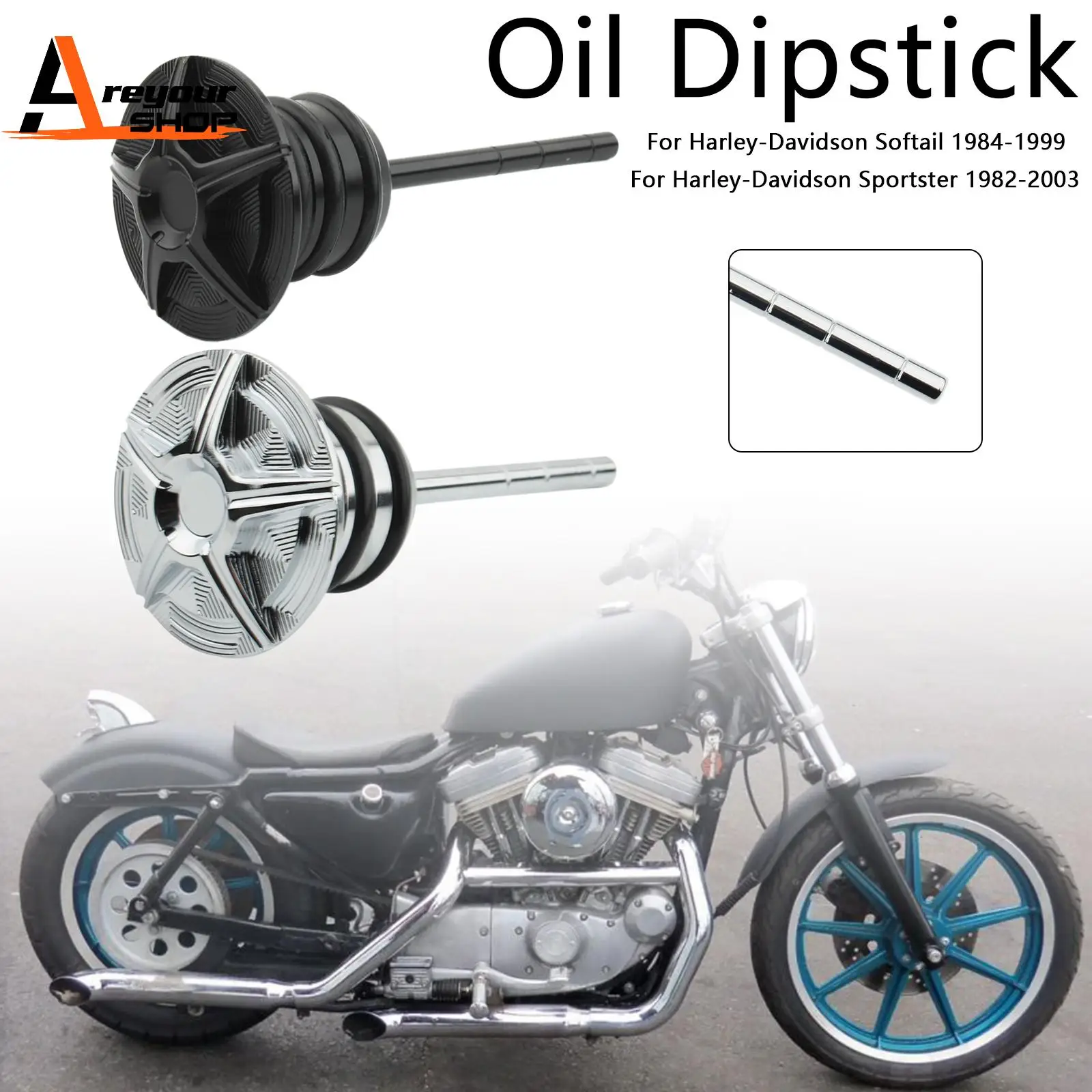 

Заглушка крышки бака масляного щупа для Softail 84-99 Sportster 1982-2003 гг.