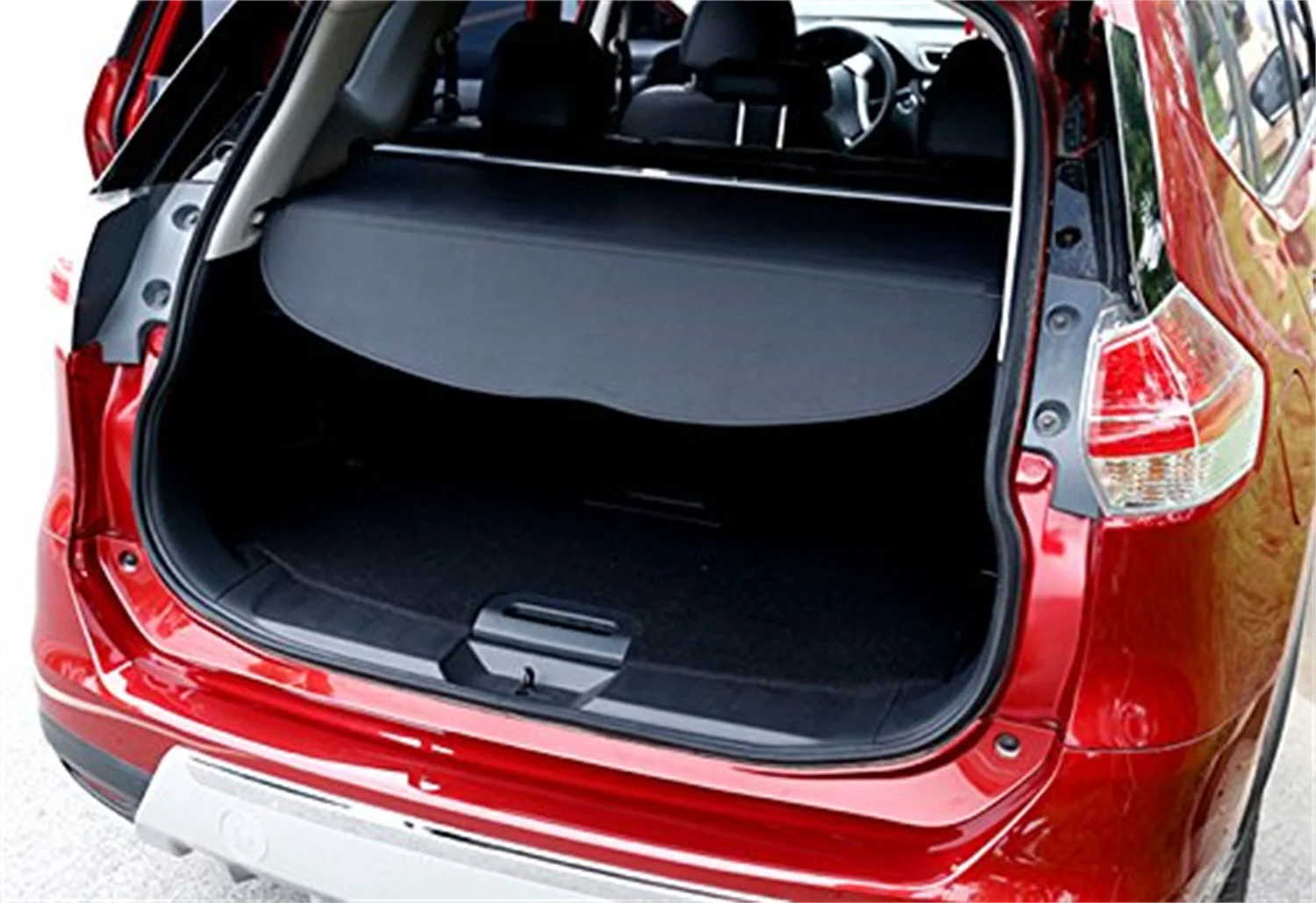 

Выдвижной задний багажник для Nissan Rogue, X-Trail T32 2014-2020, черная накладка на груз, защитный козырек, аксессуары для салона автомобиля, 1 комплект