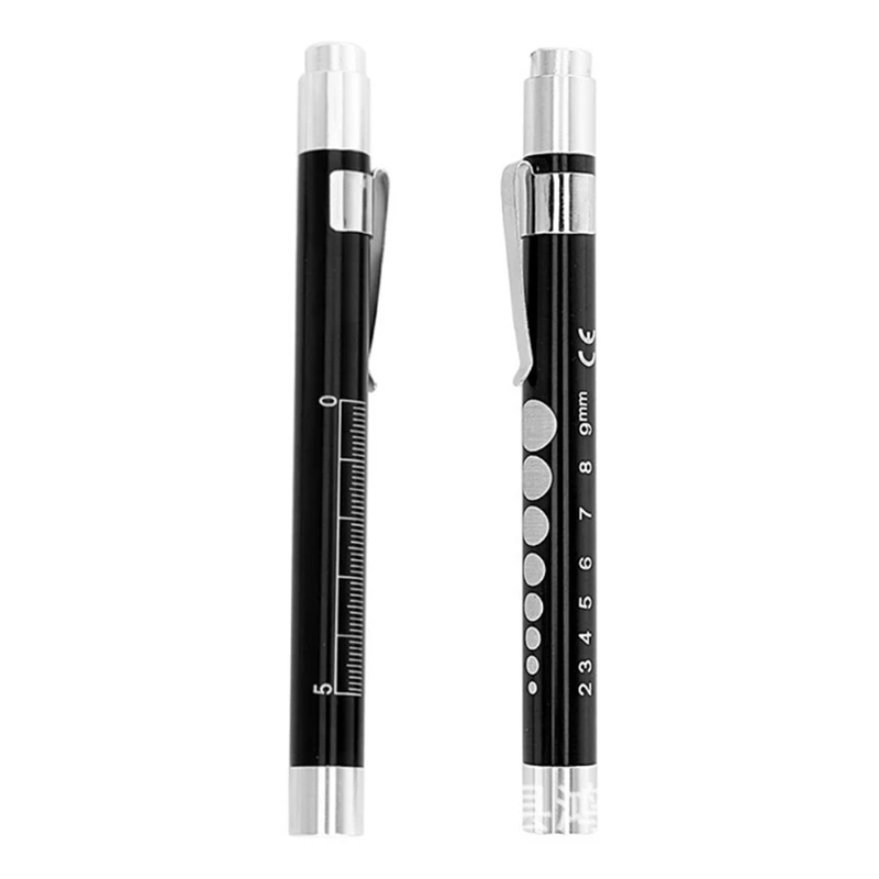 

Portable LED Flashlight Work Light Medical First Aid Pen Light Torch Lamp With Pupil Gauge Measurements Doctor Nurse Diagnosis
