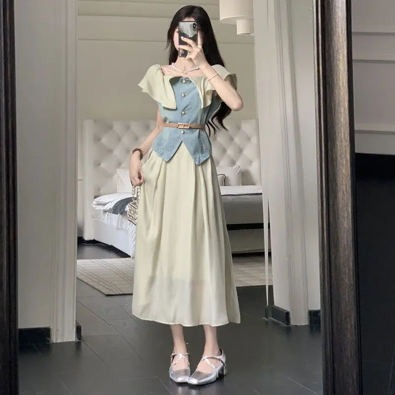 Женская юбка в Корейском стиле яркая ретро весна-лето 2024