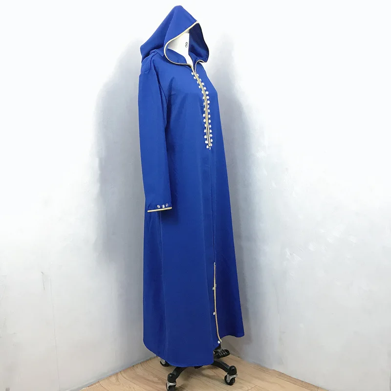 Caftan с капюшоном Eid мусульманское женское свободное платье Abaya вечерние платья