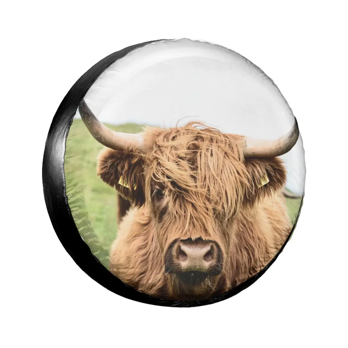 

Spare Wheel Tire Cover Case Pouch Protector Highland Cow Car Tyres for Jeep Hummer 14 /15/16/17 Inch