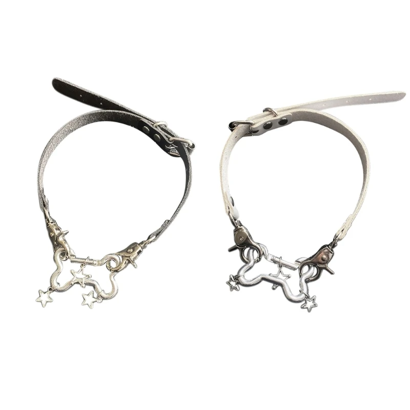 

Кожаный чокер с подвеской в виде звезды D5QB