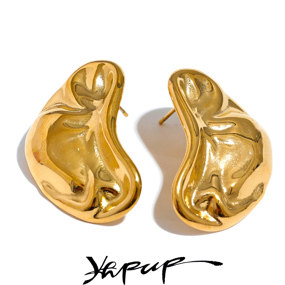 Серьги-гвоздики из нержавеющей стали 316l золотого и серебряного цвета