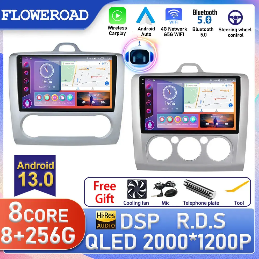 Android для Ford Focus 2 3 Mk2 Mk3 2004 2005 - 2011 Авто Exi AT Carplay Автомагнитола 4G мультимедийный плеер