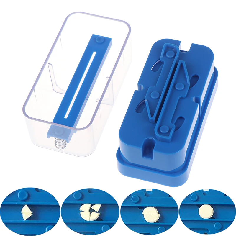 

1PC Medicine Pill Holder Tablet Cutter Splitter Pill Case Storage Box Mini Useful Portable Pill Tablet Pill Cutter Divider