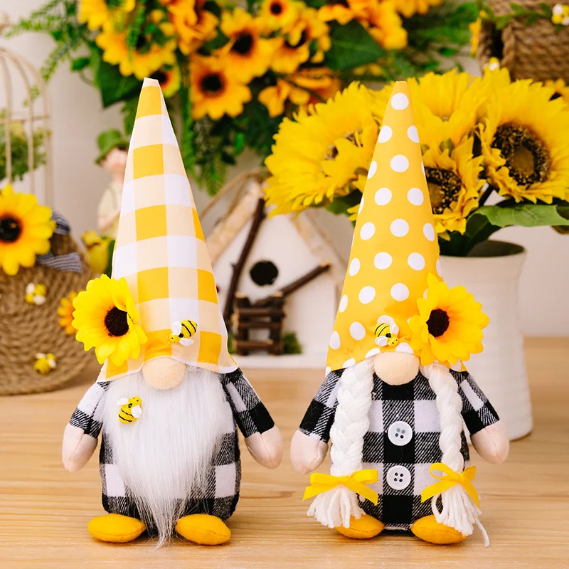 

Bee Plush Faceless Old Man Bee Dwarf Elf Doll Faceless Old Man Creative Doll Posing