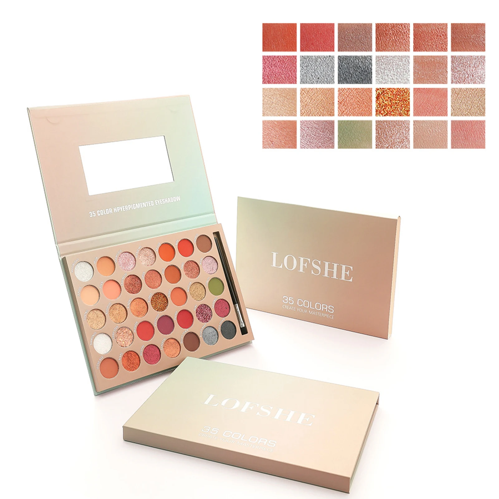 

35 Colors Spotlight Eyeshadow Palette Smokey Eye Makeup Palette Pigmented Long Lasting Eyeshadow Palette Mattes And Shimmers