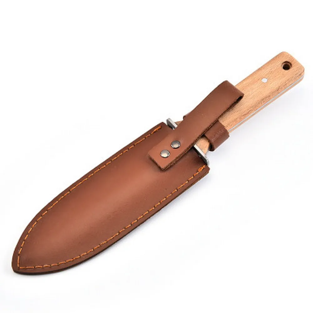 Многофункциональный нож для копания, портативный нож из нержавеющей стали для обрезки, зубчатый нож, инструмент для вырезки растений, садовая лопата с крышкой