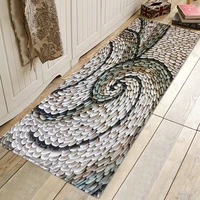 gradient cobblestone entrance rugs flannel non slip carpets for home bath living room floor mat hallway outdoor doormats