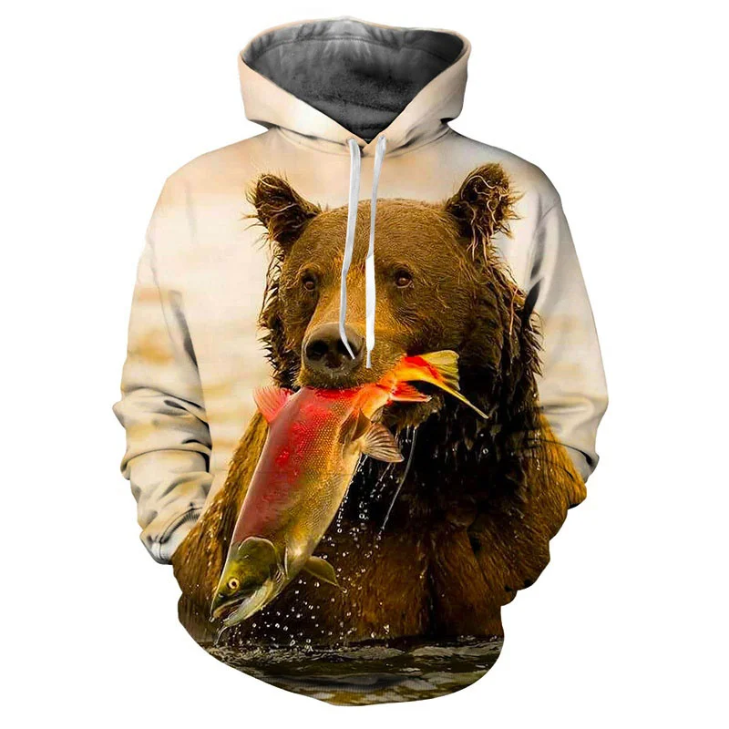 

Куртка с капюшоном на молнии для мальчиков и девочек, с принтом белого медведя