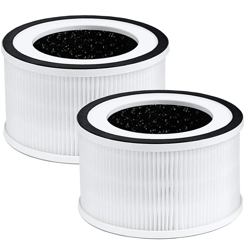 Replacement True HEPA Filters Compatible For Afloia Fillo/Halo/Allo Air Purifier 3-Stage Filtration, 2 Pack