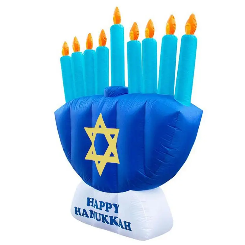 

8 футов hanukka украшения надувной подсвечник с вращающейся планкой