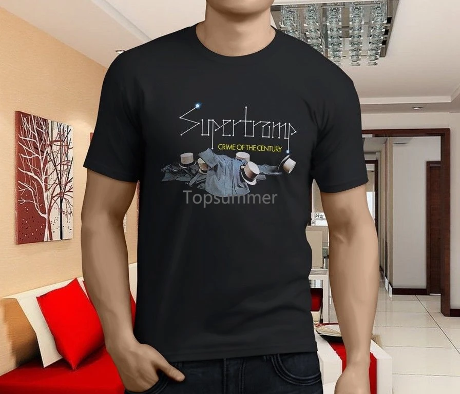 

New Supertramp The Very Best Crime Of The Century Men'S Black T-Shirt Size 100% Cotton Short Sleeve O-Neck Tops Tee Shirts 2018