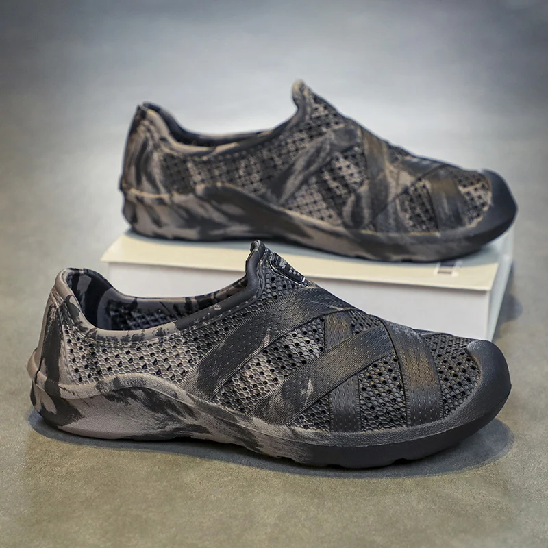 Мужские камуфляжные пляжные сандалии дышащие шлепанцы для воды без застежки