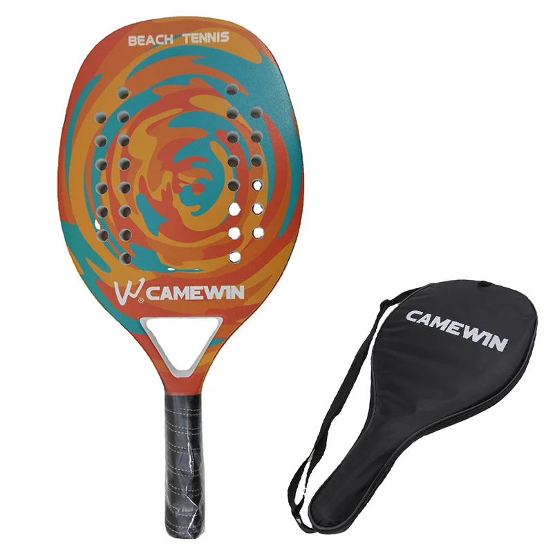 

Unisex Professional Beach Tennis Carbon Rackets Lightweight Soft EVA Face Racquet Adult Glass Fiber Pickleball Paddle with Bag