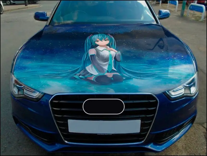 

Полноцветная виниловая наклейка на капот в стиле аниме для девушек, Vocaloid, #2