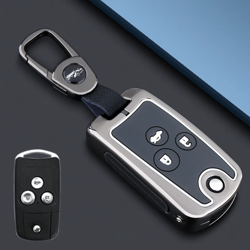 

Металлический автомобильный откидной чехол для ключей для Honda Civic Fit Accord CRV HRV Jazz Odyssey для Acura TL TSX ZDX RSX CRZ, аксессуары